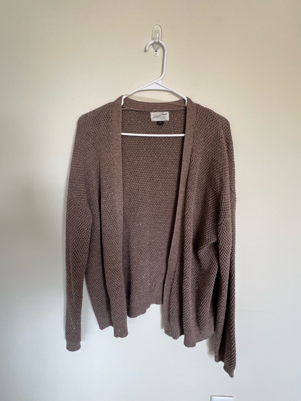 Universal Thread Open-Front Knit Cardigan in Brown